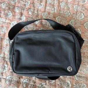 lululemon athletica Black Belt Bag with Matte Logo